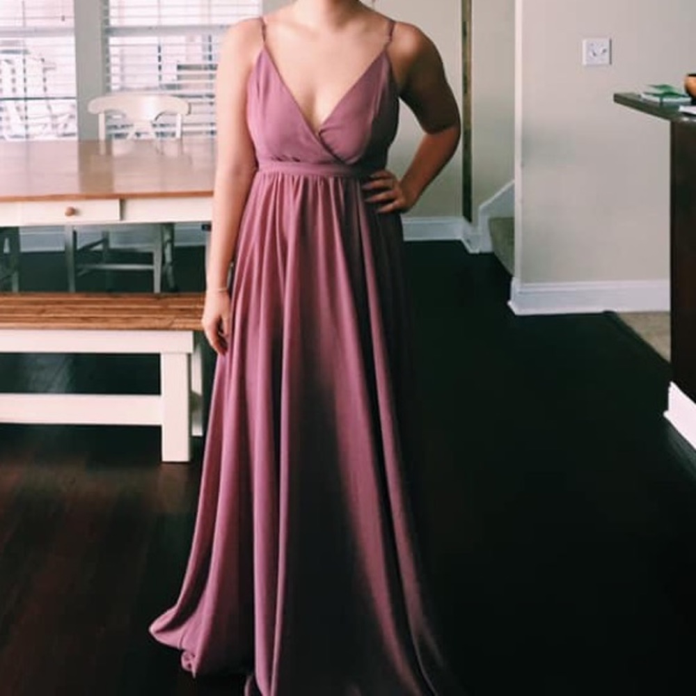 Prom Dress. Zara Formal Rose Chiffon Dress